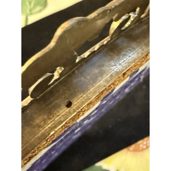 Oval The Blue Boy Picture Convex Bubble Glass Ornate Italian Frame 17x12” VTG - Picture 5 of 11